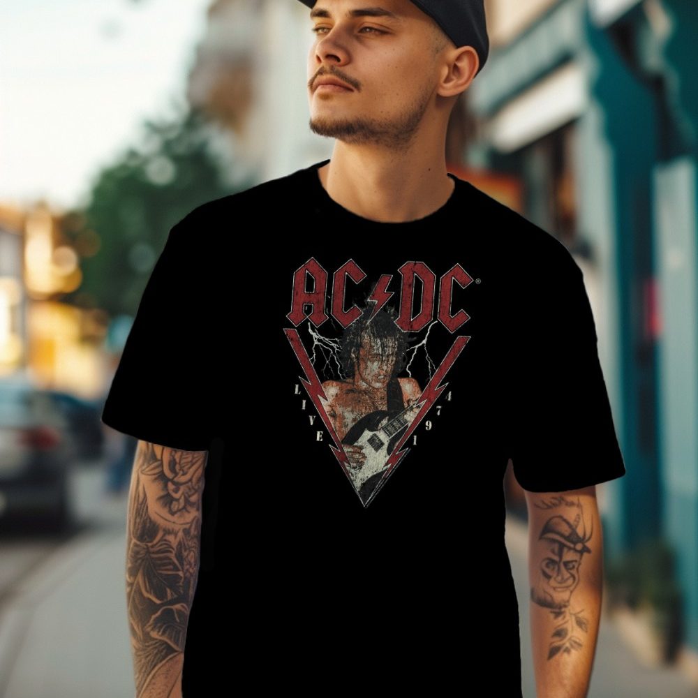 T-shirt Homme ACDC avec un design de ACDC Rock
