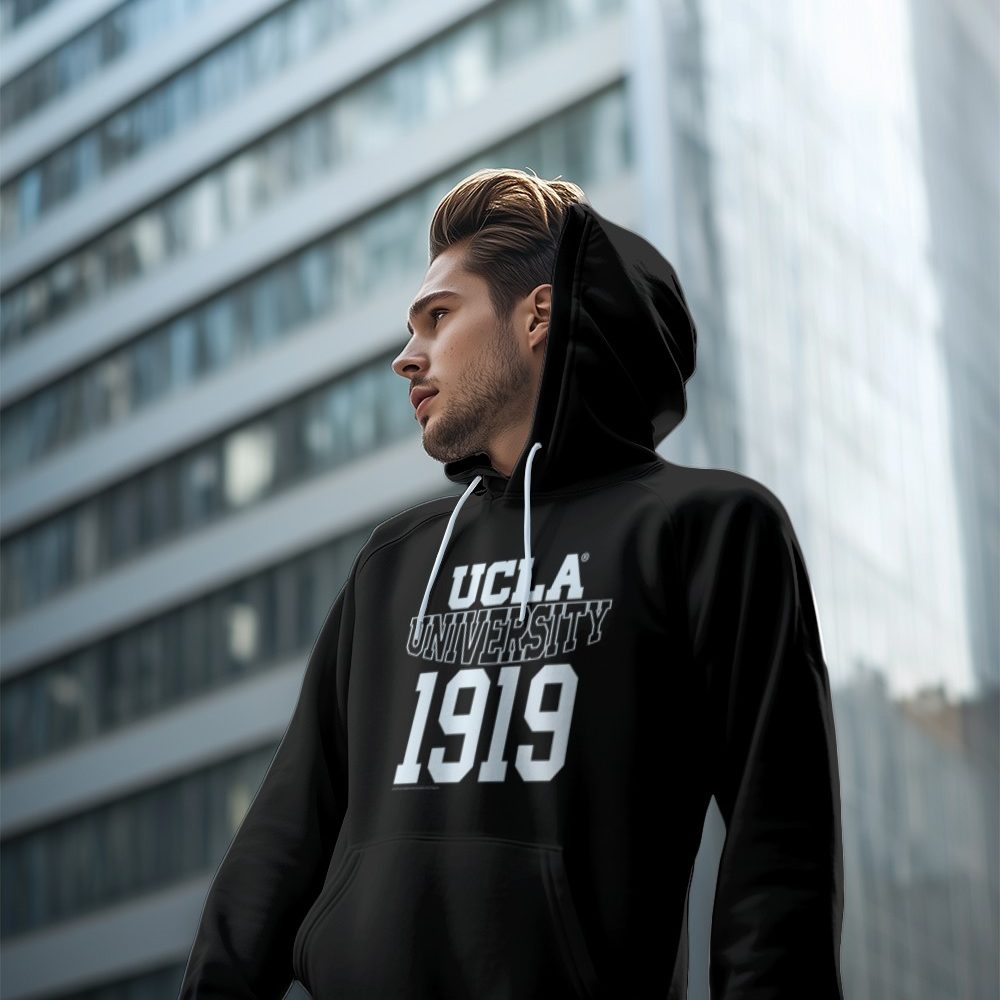 Sweat-shirt à capuche Homme UCLA avec un design de UCLA University 1919 blanc