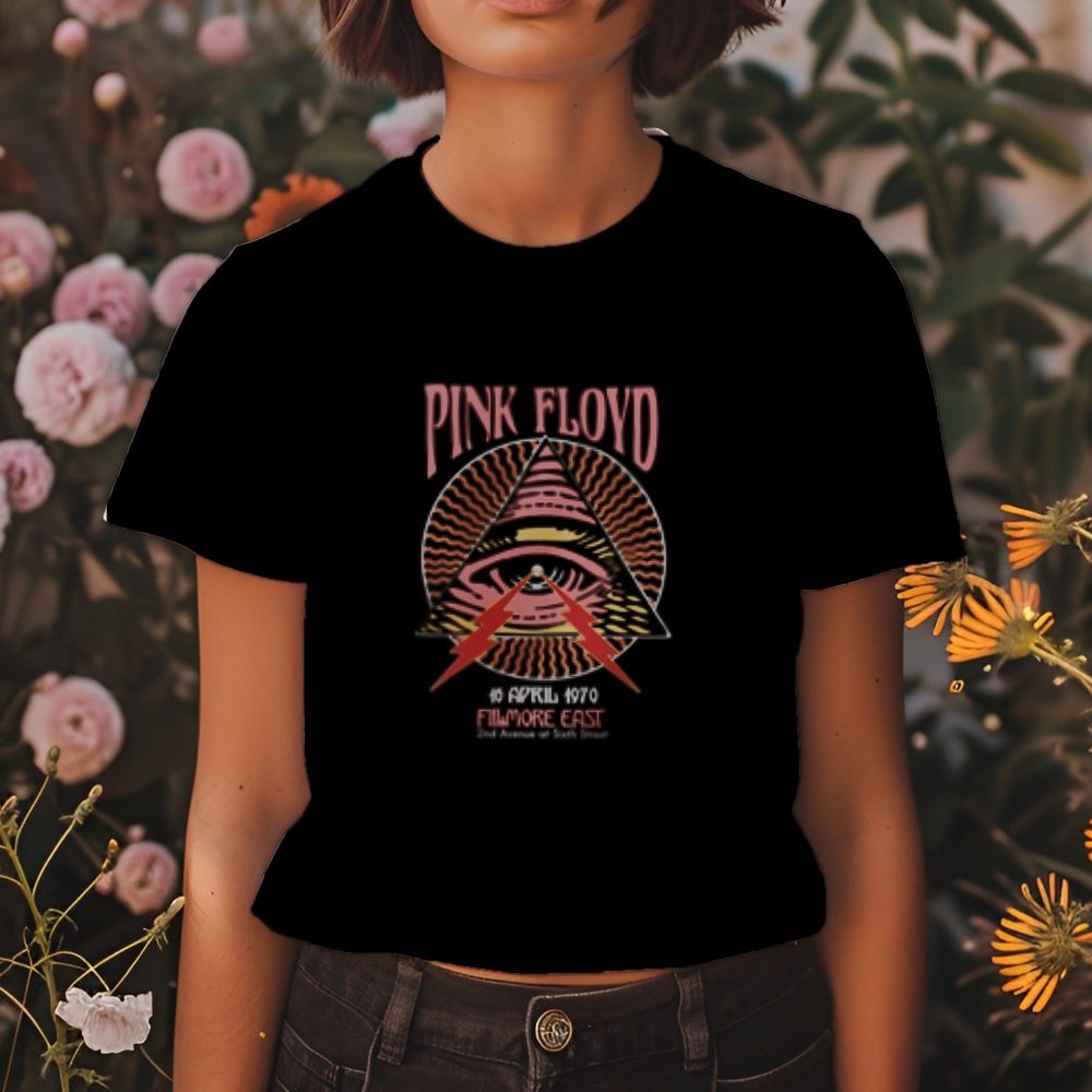 T-shirt Femme Pink Floyd avec un design de Pink Floyd Fillmore East blanc