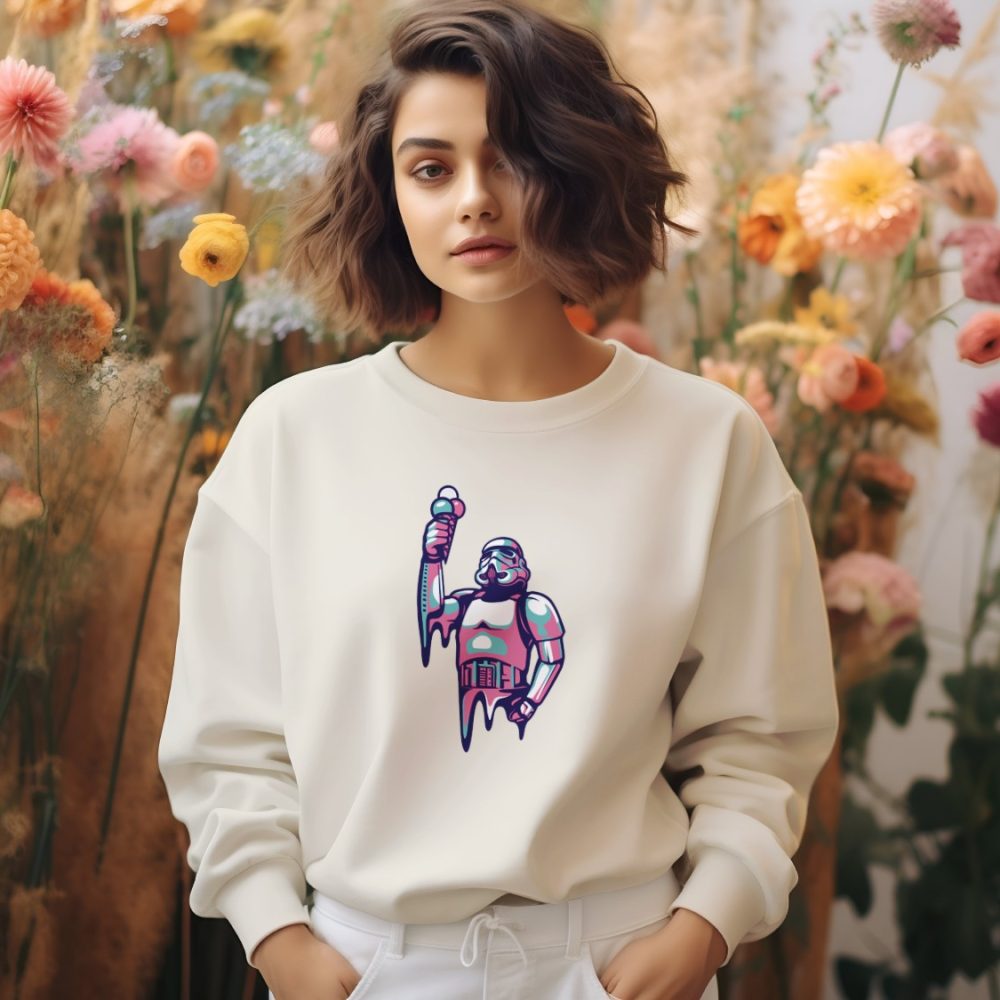 Sweat oversize coton bio Femme Original Stormtrooper avec un design de Original Stormtrooper Ice cream Statue