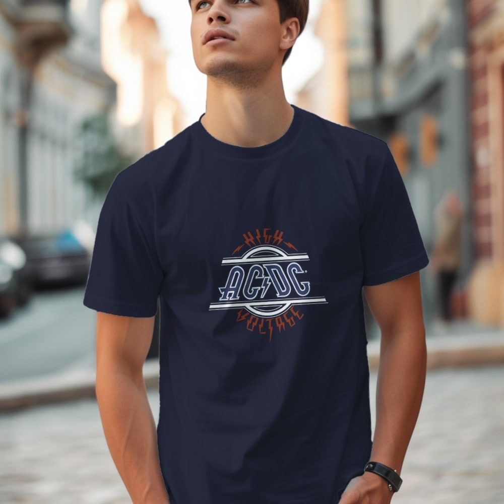 T-shirt homme ACDC avec un design de ACDC High Voltage