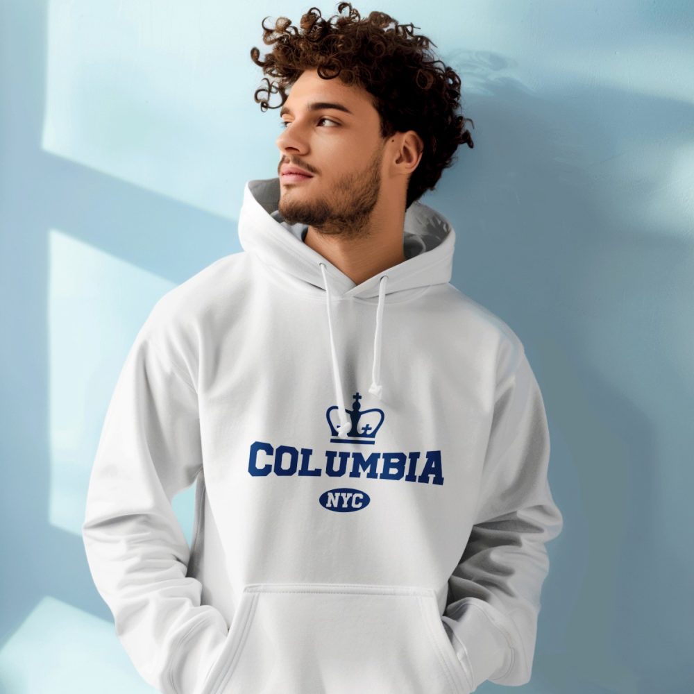 Sweat-shirt à capuche homme Columbia avec un design de Columbia NYC bleu
