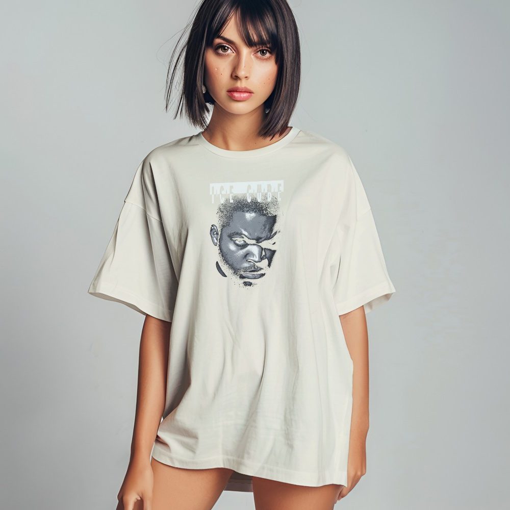T-shirt oversize coton bio femme Ice Cube avec un design de Ice Cube BlueFace
