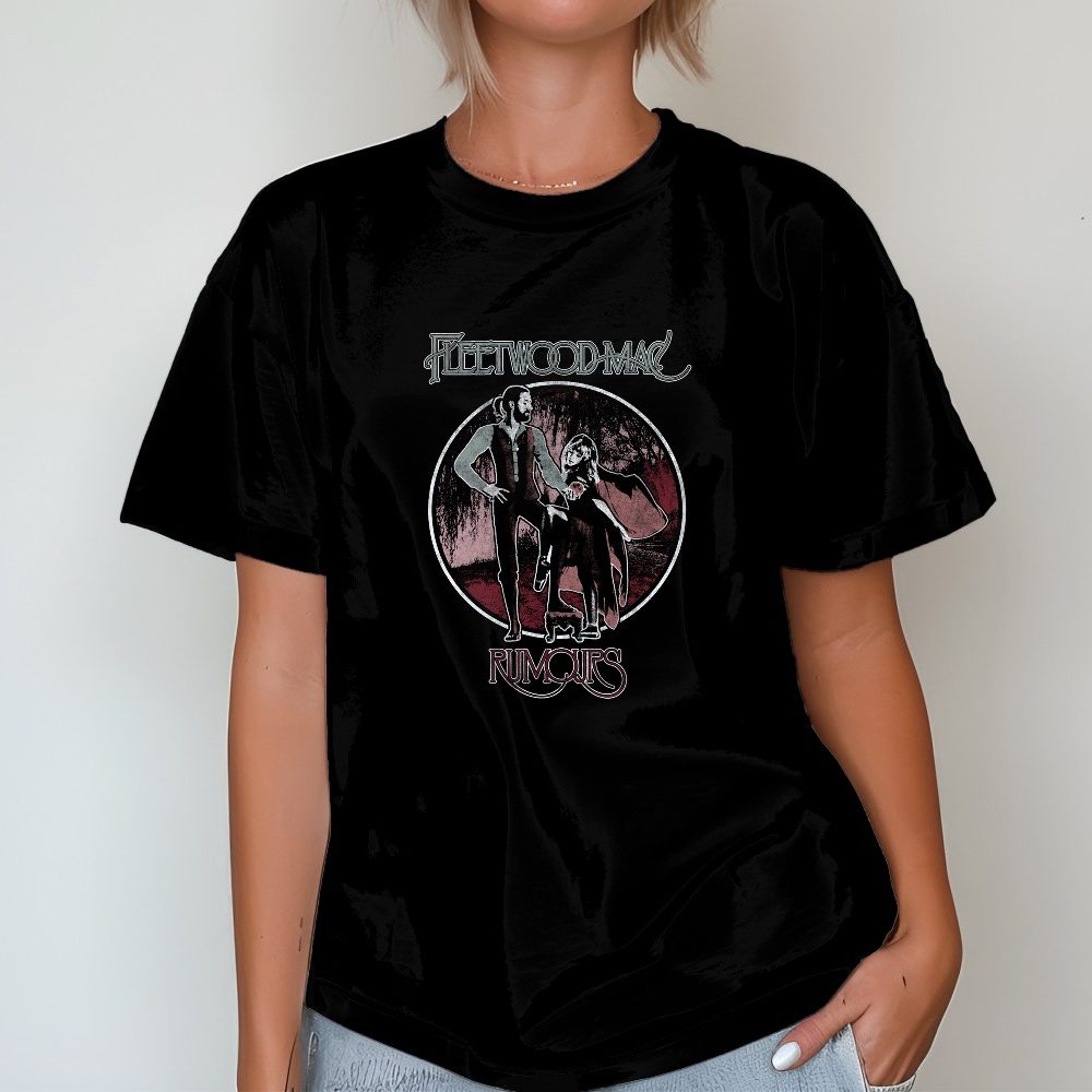 T-shirt oversize coton bio Femme Fleetwood Mac avec un design de Fleetwood Mac Rumours noir