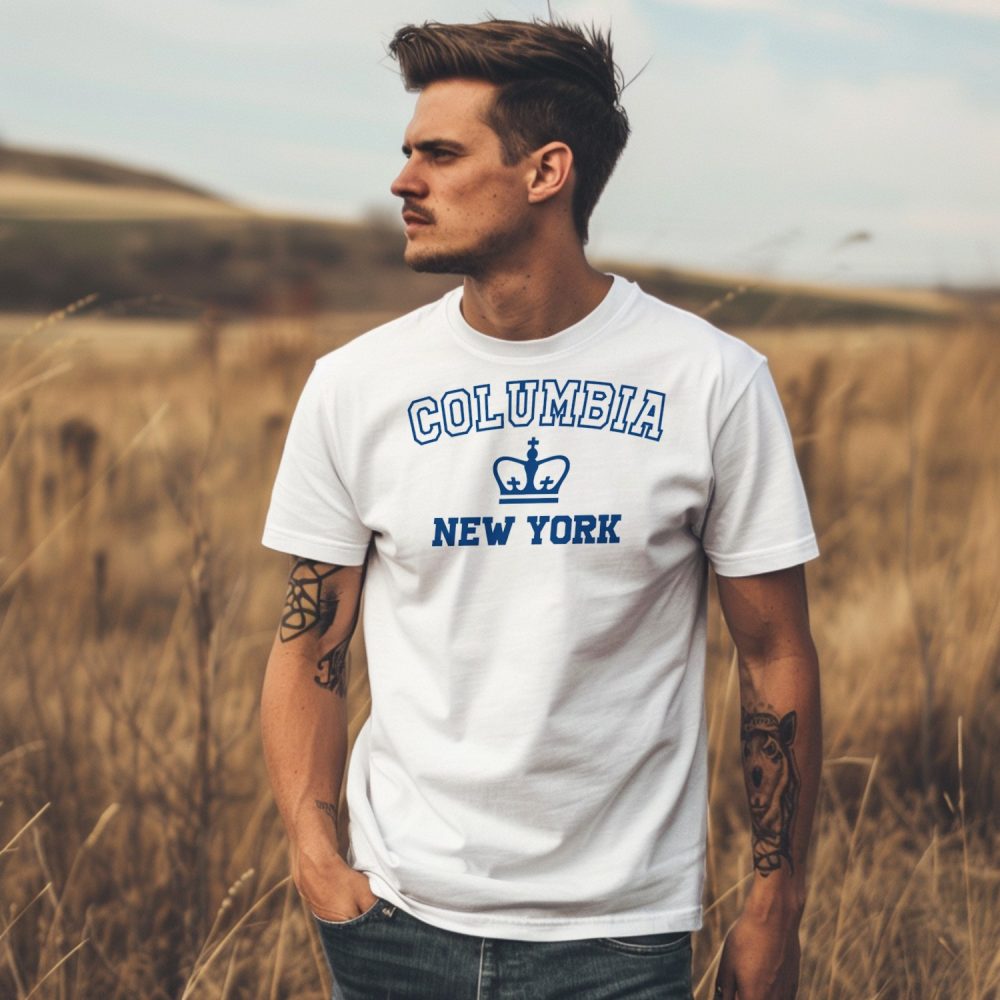 T-shirt homme Columbia avec un design de Columbia New York bleu navy