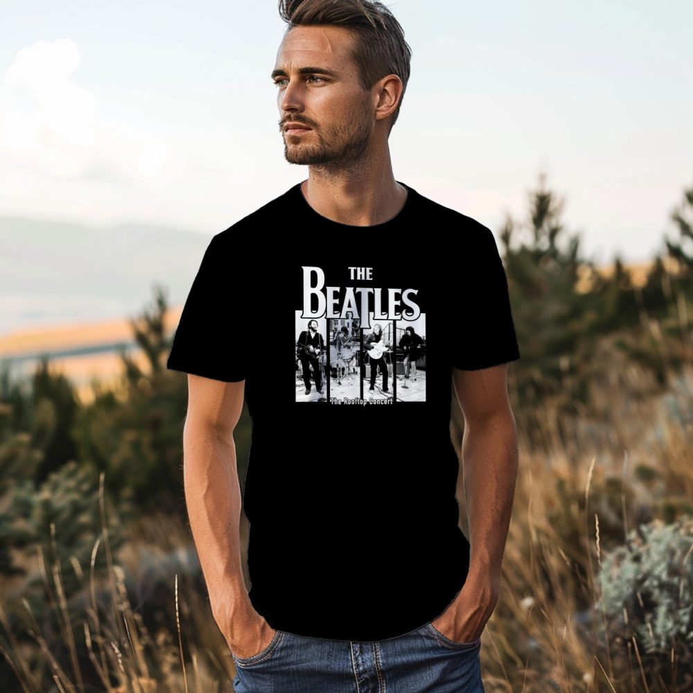 T-shirt Homme The Beatles avec un design de The Beatles Live blanc