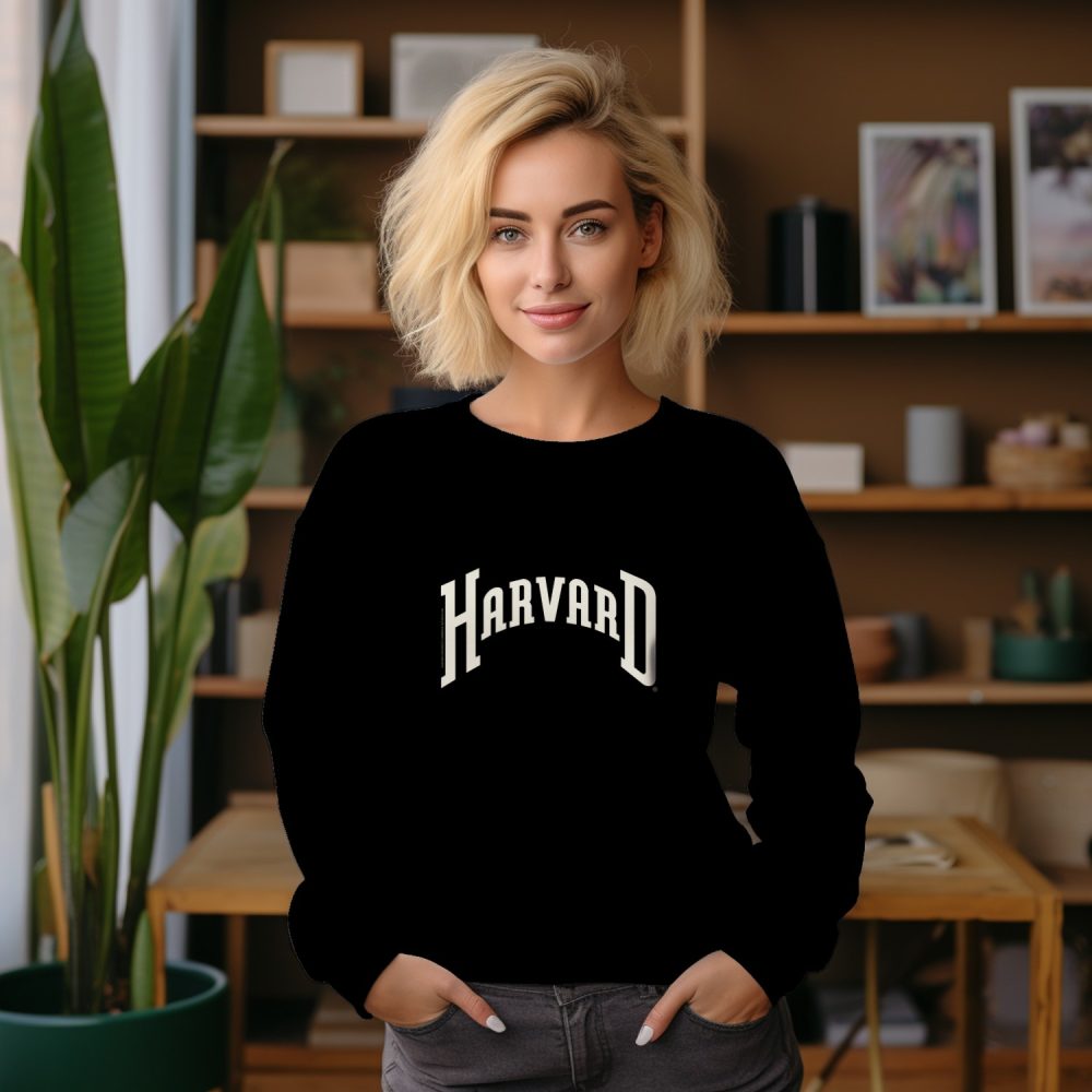 Sweat oversize coton bio Femme Harvard avec un design de Harvard Arc blanc