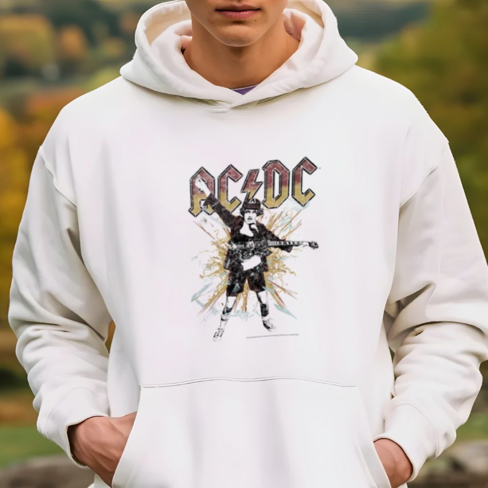 Sweat-shirt à capuche homme RHCP avec un design de ACDC Rock noir