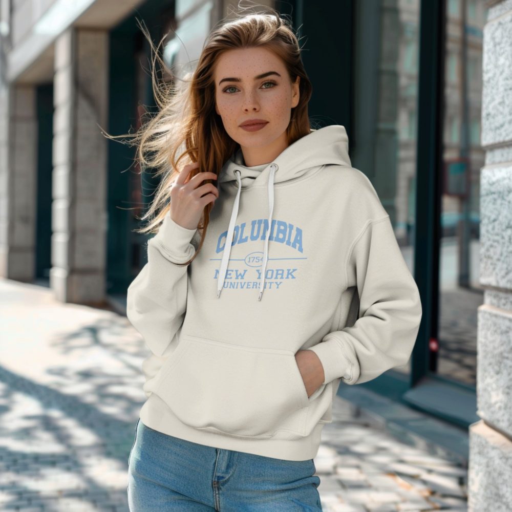 Sweat-shirt à capuche femme Columbia avec un design de Columbia 1754 bleu ciel