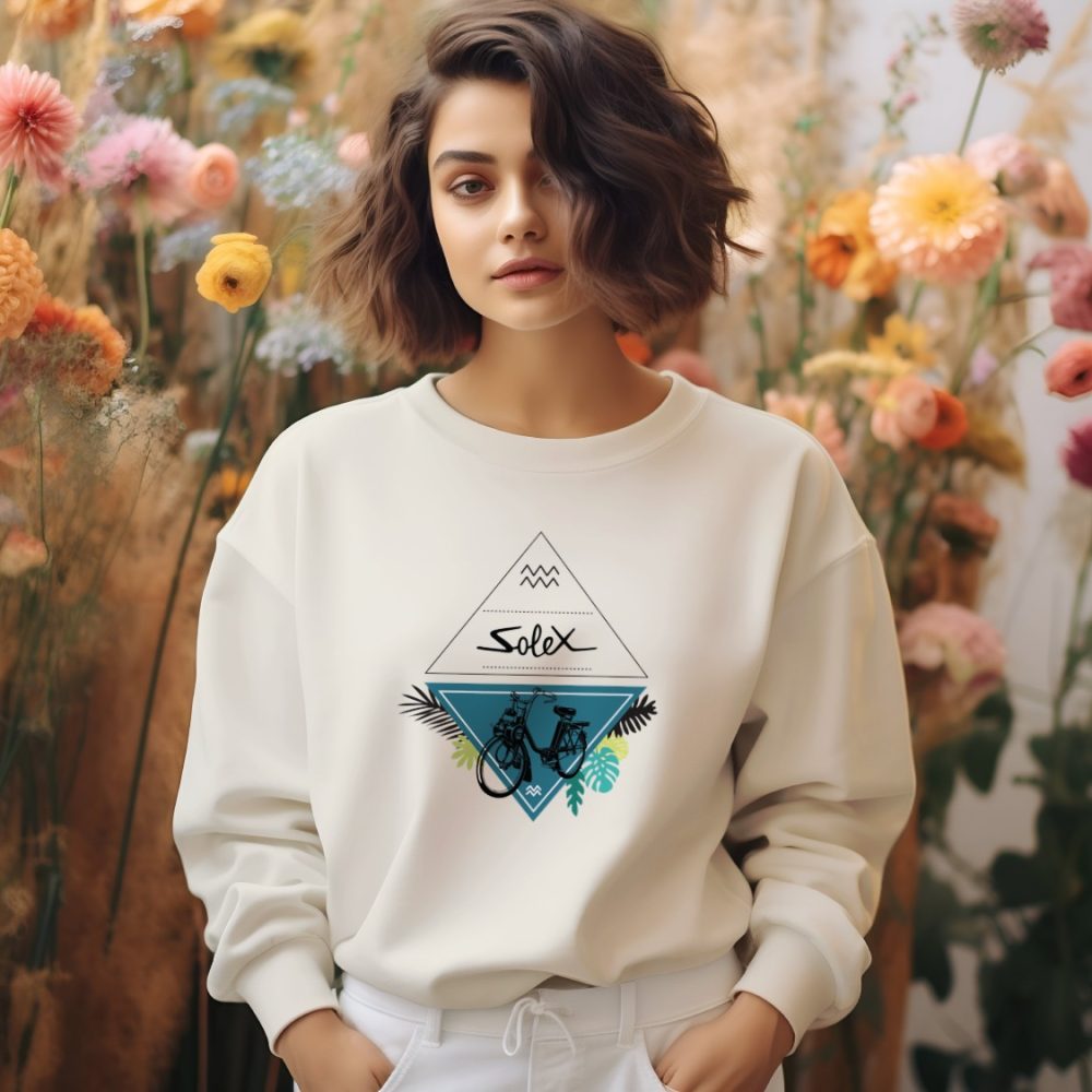 Sweat oversize coton bio Femme Solex avec un design de Solex Triangles