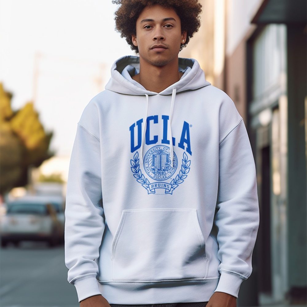 Sweat-shirt à capuche Homme UCLA avec un design de UCLA Écusson bleu