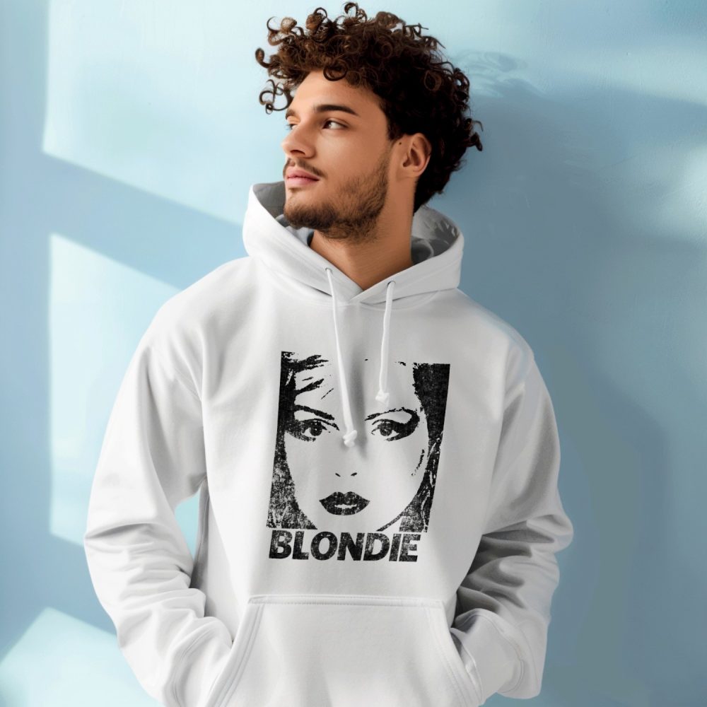 Sweat-shirt à capuche Homme Blondie avec un design de Blondie Visage noir