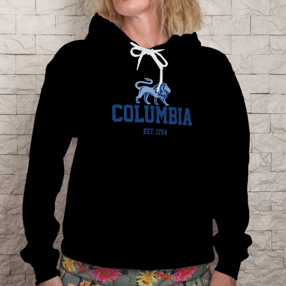 Sweat à capuche Femme Columbia avec un design de Columbia Lion bleu navy