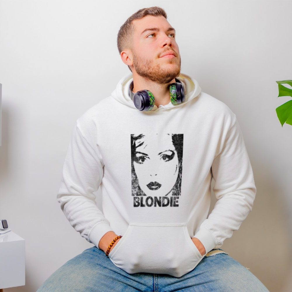 Sweat-shirt à capuche Homme Blondie avec un design de Blondie noir