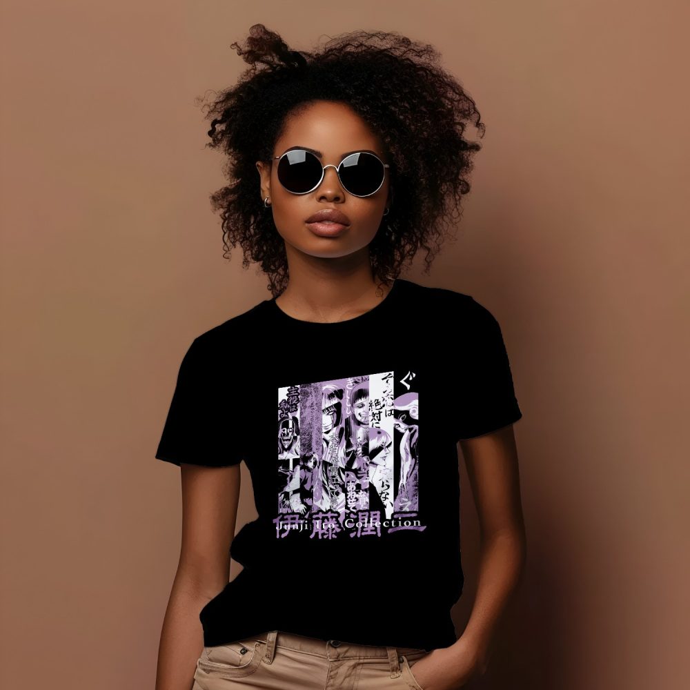 T-shirt Femme Junji Ito Collection avec un design de Junji Ito Collection Purple