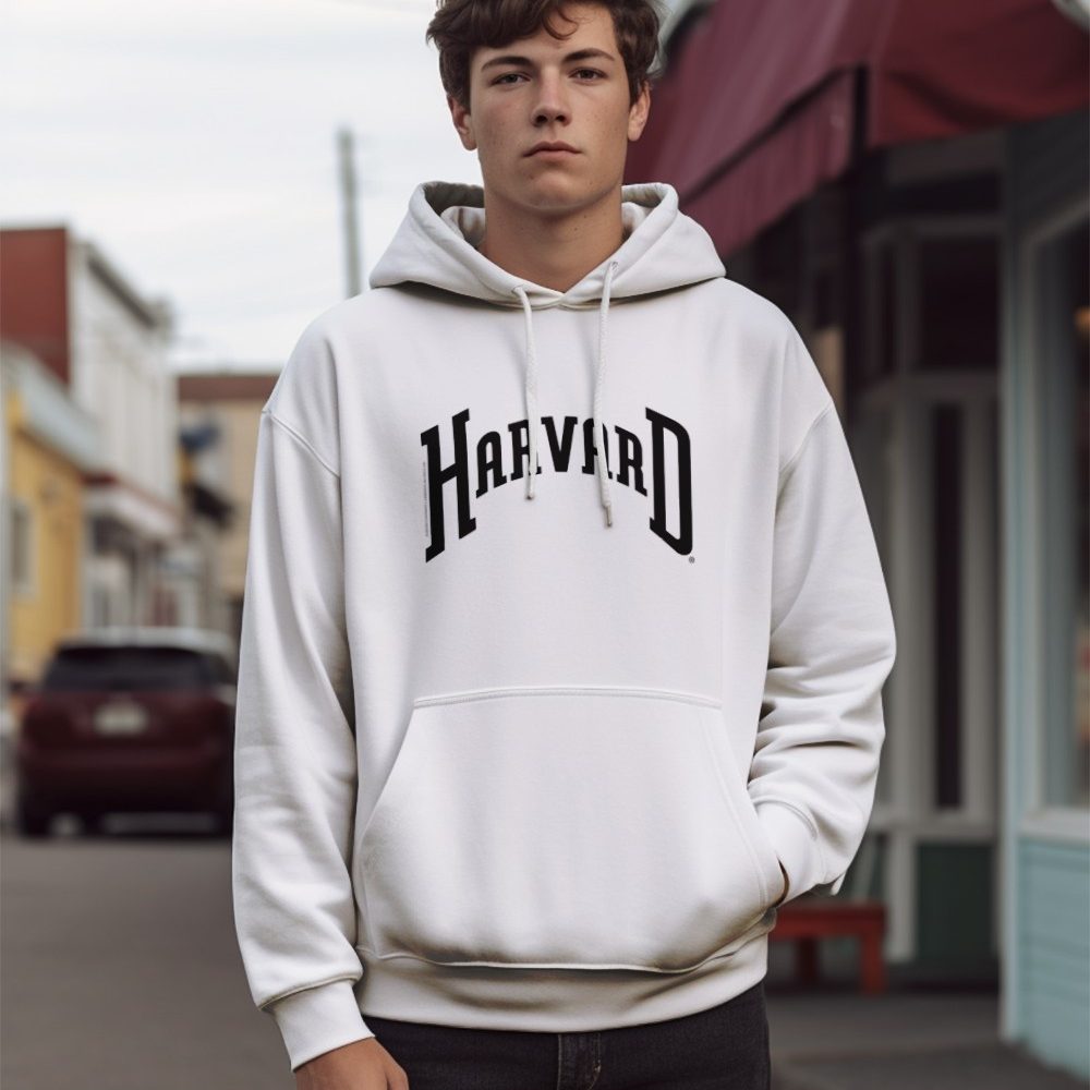 Sweat-shirt à capuche Homme Harvard avec un design de Harvard Arc noir