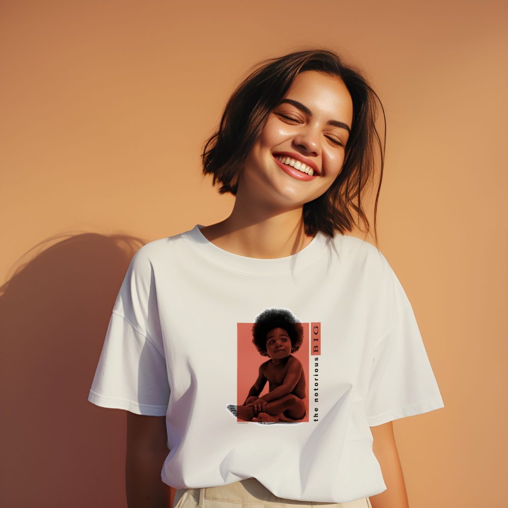 Sweat oversize coton bio Femme The Notorious B.I.G. avec un design de The Notorious B.I.G. Baby orange