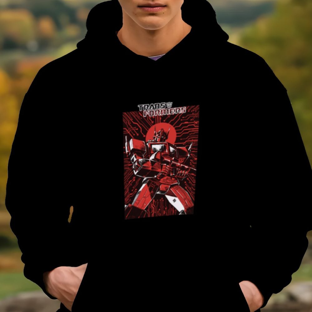 Sweat-shirt à capuche Homme Transformers avec un design de Transformers Electronics noir