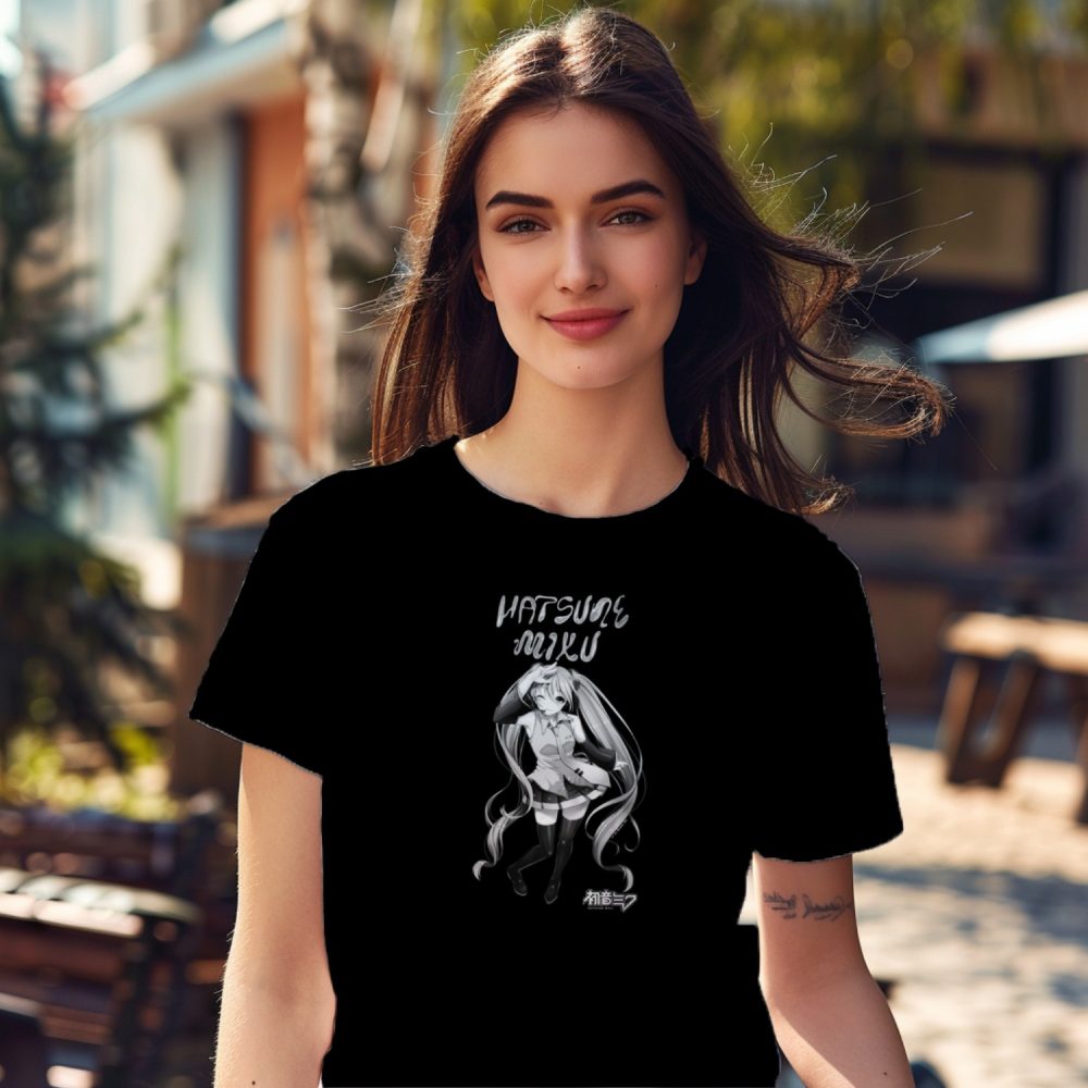 T-shirt Femme Hatsune Miku avec un design de Hatsune Miku White Art