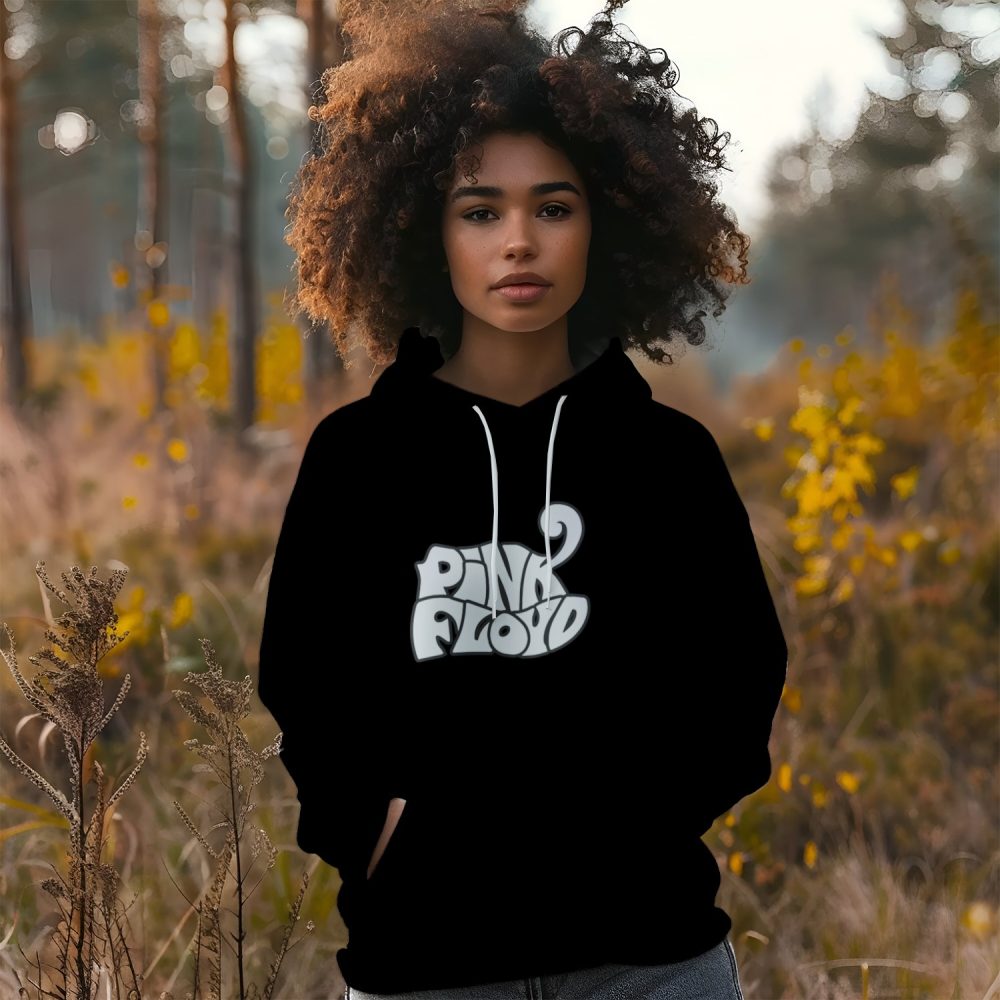 Sweat-shirt à capuche Femme Pink Floyd avec un design de Pink Floyd Wavy blanc