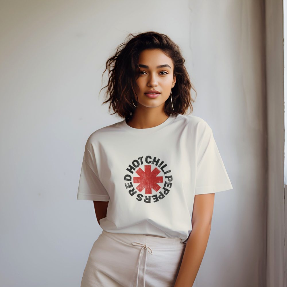 T-shirt bio oversize Femme RHCP avec un design de RHCP Used noir