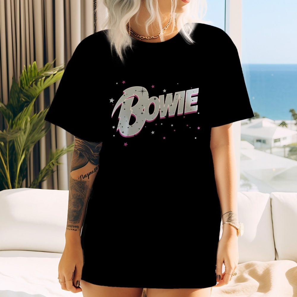 T-shirt oversize coton bio Femme Bowie avec un design de Bowie Star