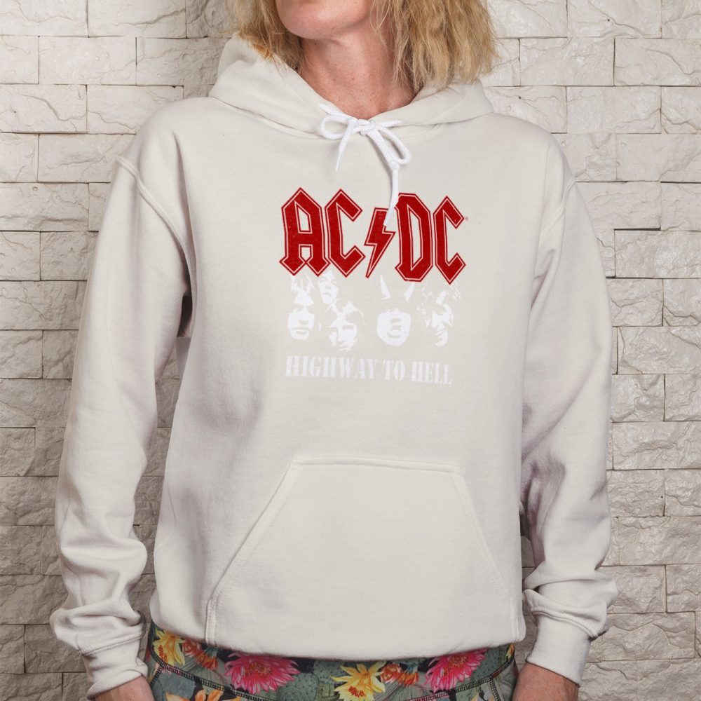 Sweat-shirt à capuche Femme ACDC avec un design de ACDC Highway to Hell