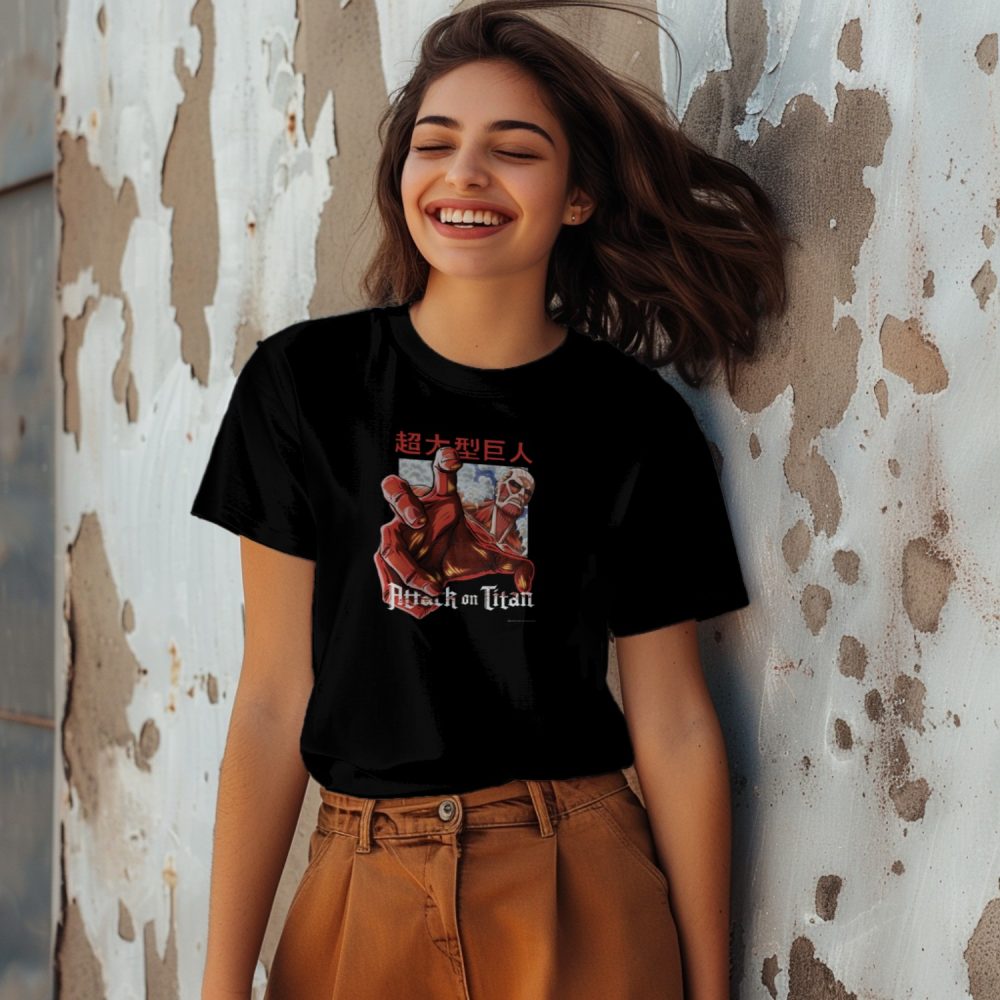 T-shirt Femme Attack On Titan avec un design de Attack On Titan Hand blanc