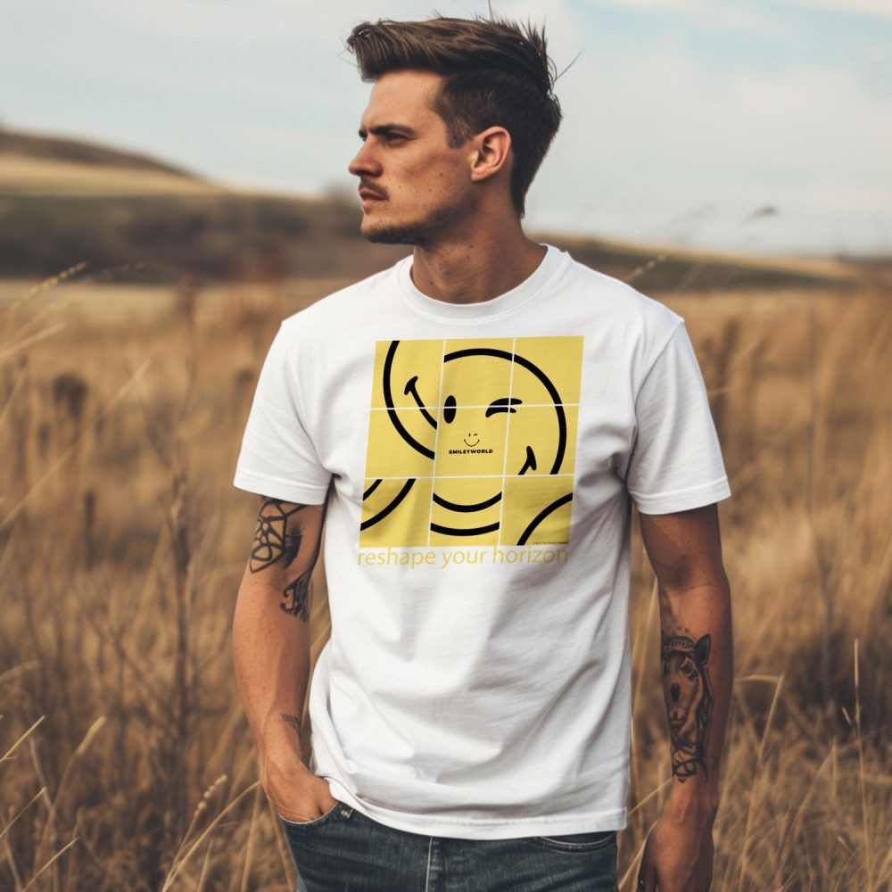 T-shirt homme Smiley World avec un design de Smiley World Reshape Your Horizon