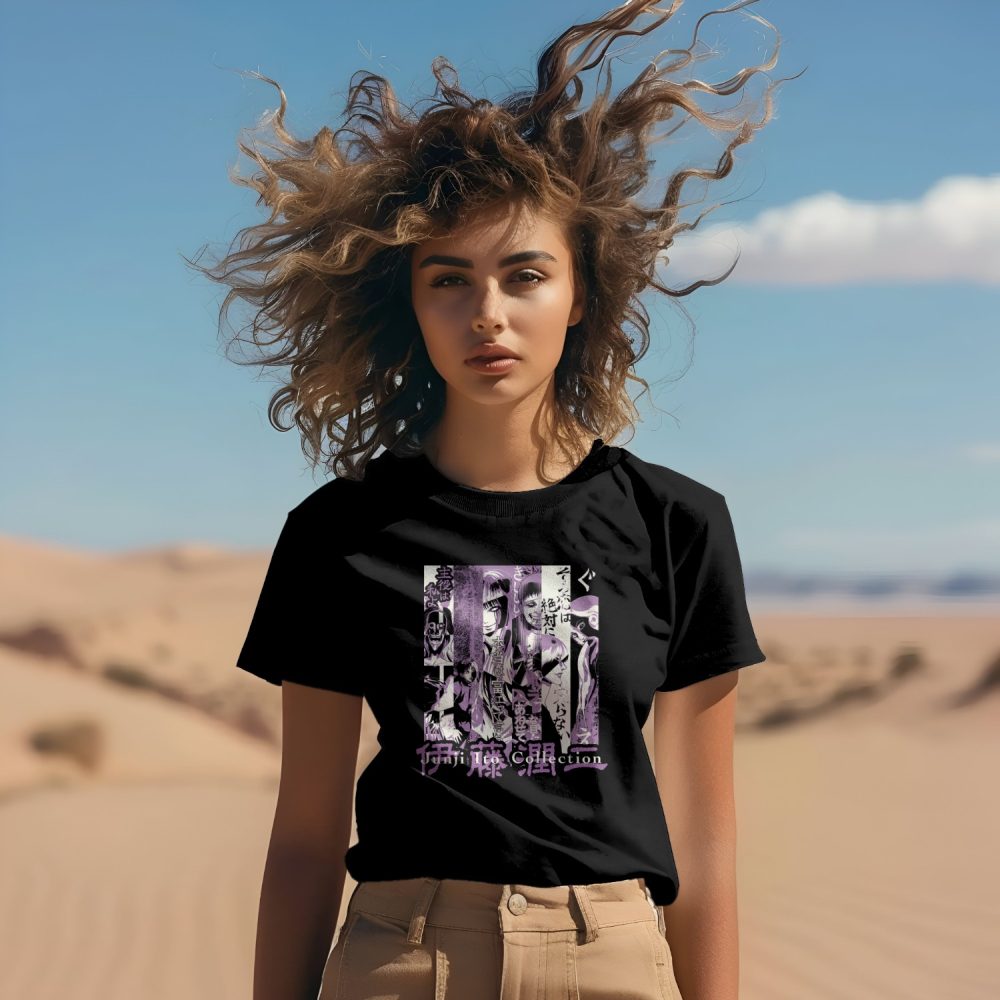 T-shirt Femme Junji Ito Collection avec un design de Junji Ito Collection Purple