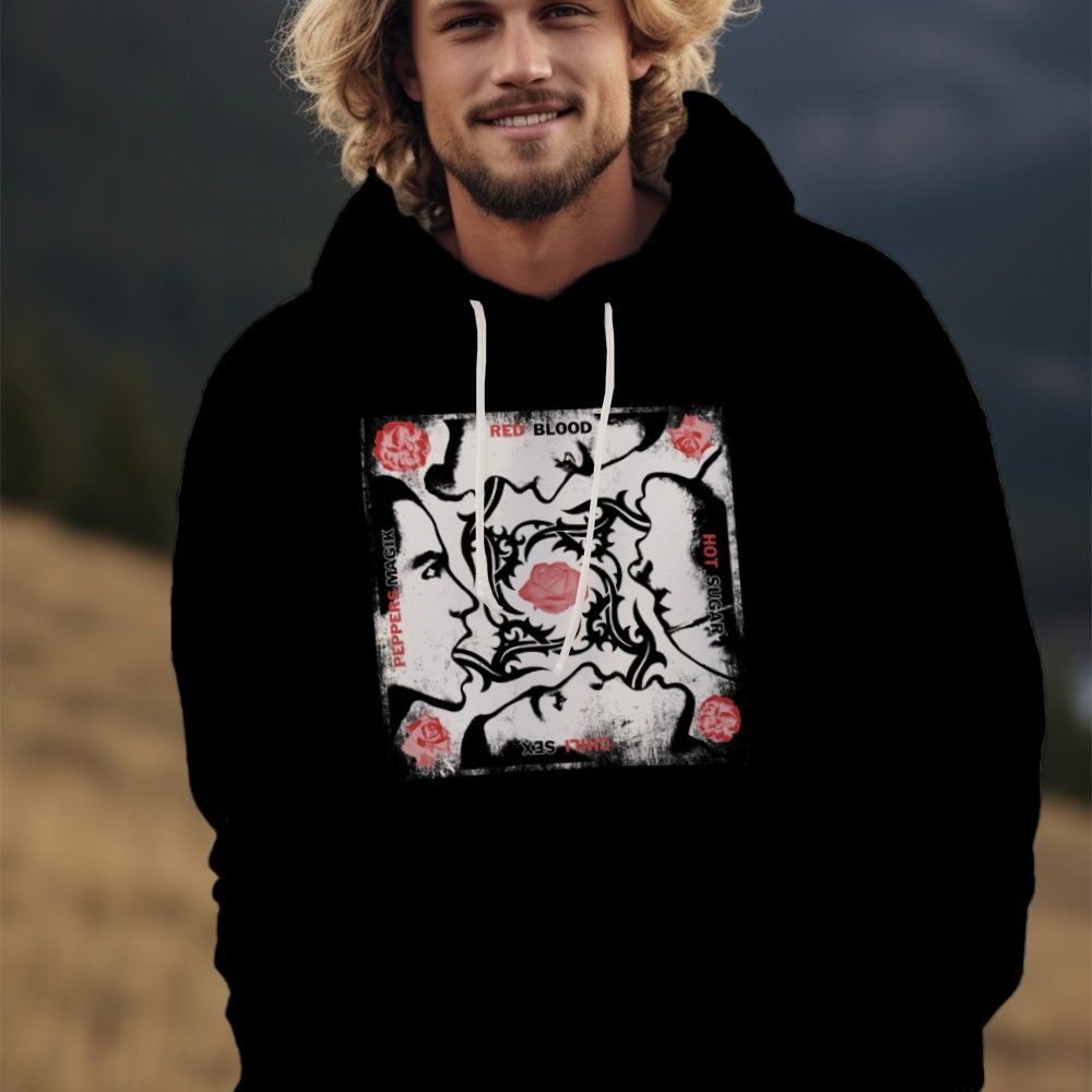 Sweat-shirt à capuche Homme Red Hot Chili Peppers avec un design de RHCP Red Blood