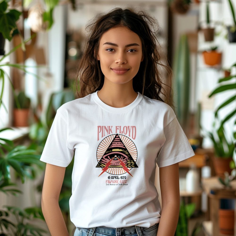 T-shirt Femme Pink Floyd avec un design de Pink Floyd Fillmore East noir
