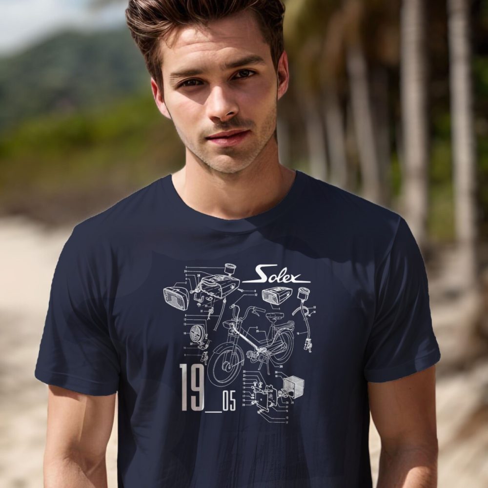 T-shirt Homme Solex avec un design de Solex Pièces 1905 blanc