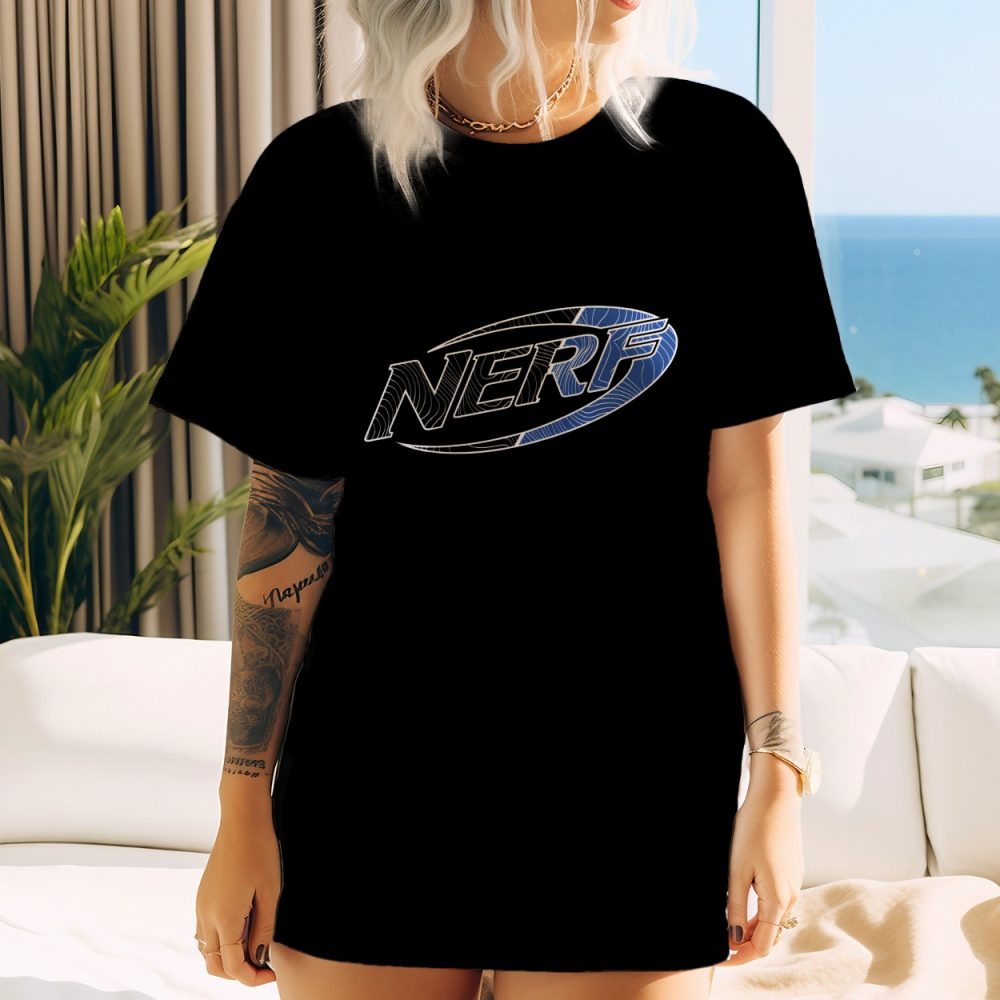 T-shirt oversize coton bio Femme Nerf avec un design de Nerf Wave Logo