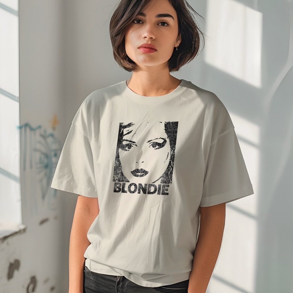 T-shirt oversize coton bio femme Femmes avec un design de Blondie Visage noir