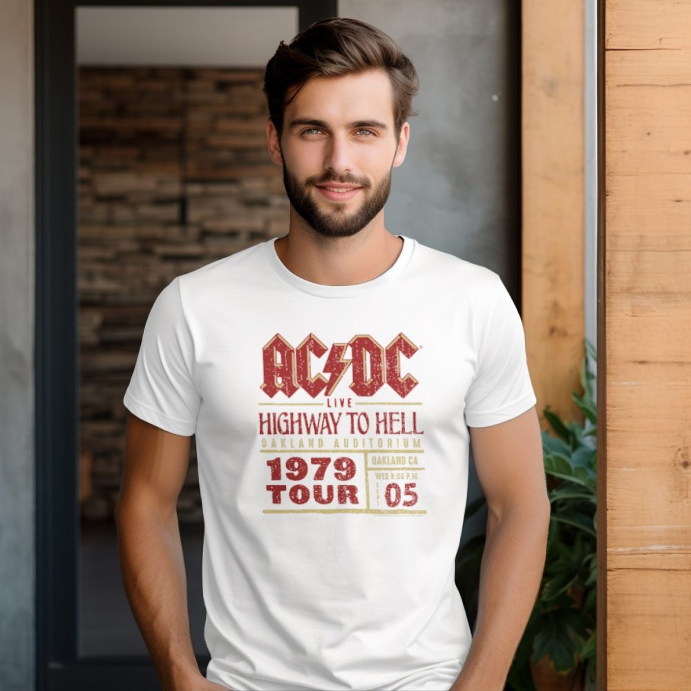 T-shirt homme ACDC avec un design de ACDC Highway to Hell