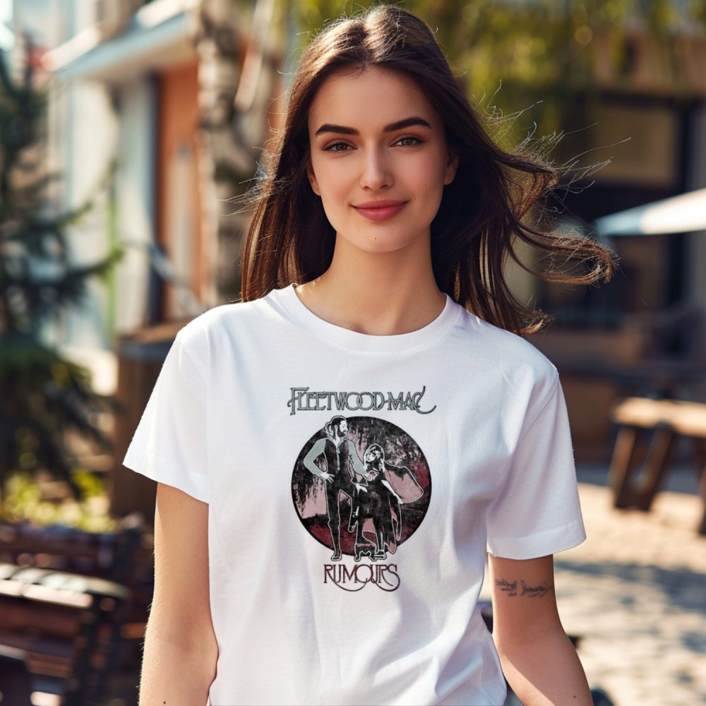 T-shirt femme Fleetwood Mac avec un design de Fleetwood Mac Rumours noir