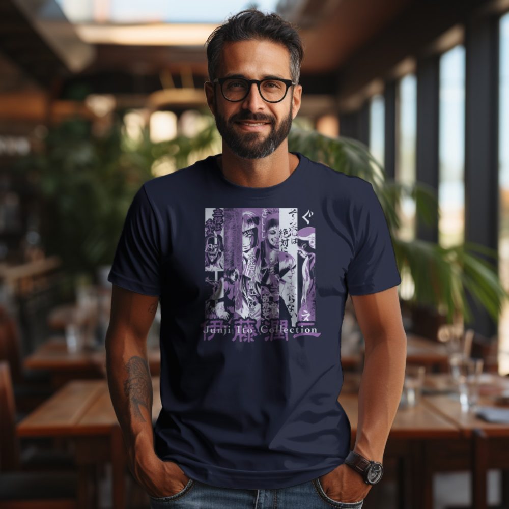 T-shirt Homme Junji Ito Collection avec un design de Junji Ito Collection Purple