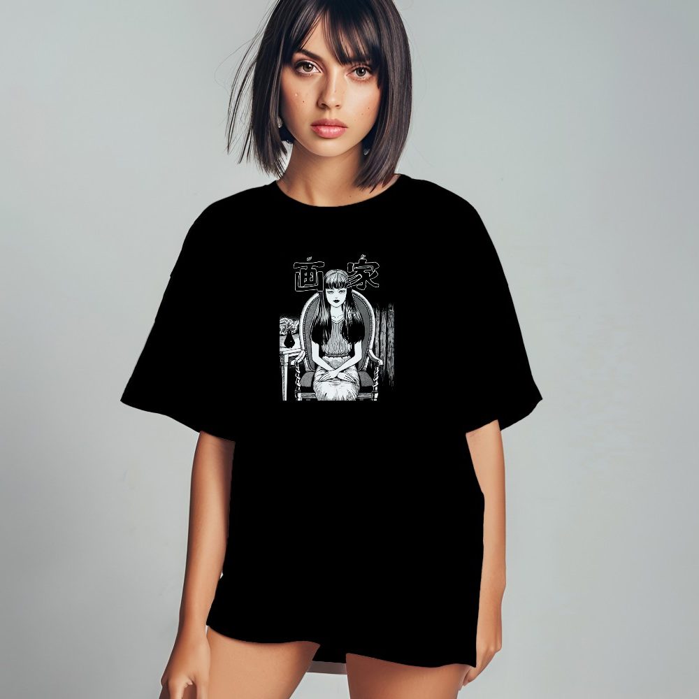 T-shirt oversize coton bio Femme Junji Ito Collection avec un design de Junji Ito Collection Woman