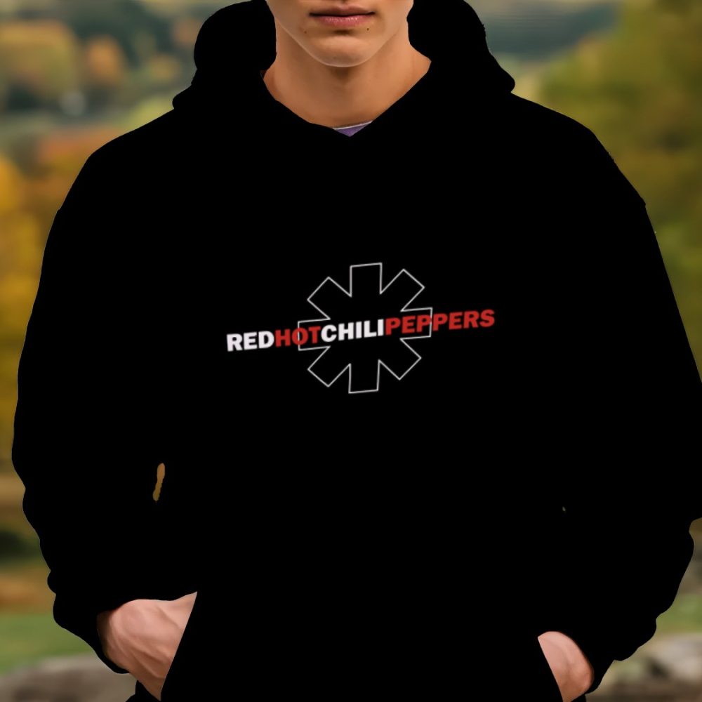 Sweat-shirt à capuche Homme RHCP avec un design de RHCP White Line