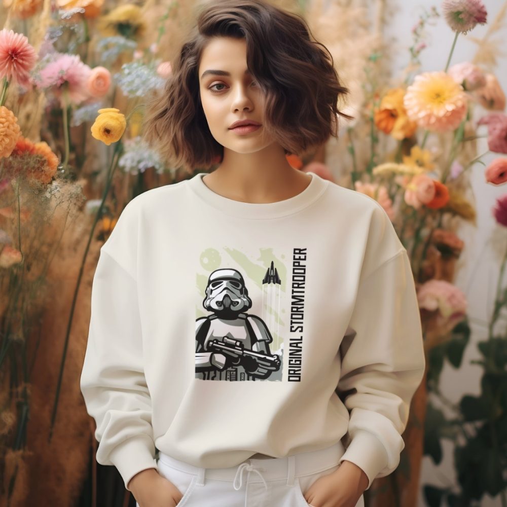 Sweat oversize coton bio Femme Original Stormtrooper avec un design de Original Stormtrooper Décollage
