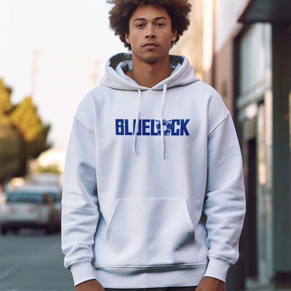 Sweat-shirt à capuche Homme Bluelock avec un design de Bluelock bleu