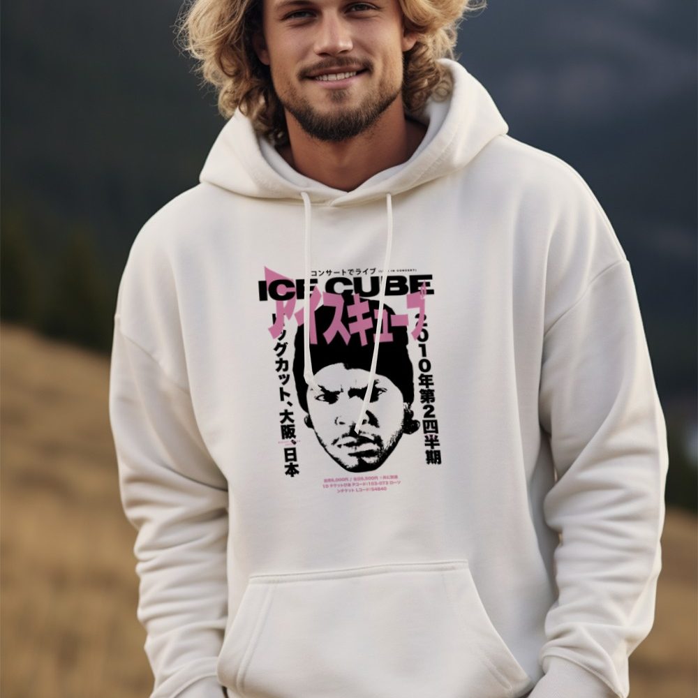 Sweat-shirt à capuche homme Ice Cube avec un design de Ice Cube Live Japan