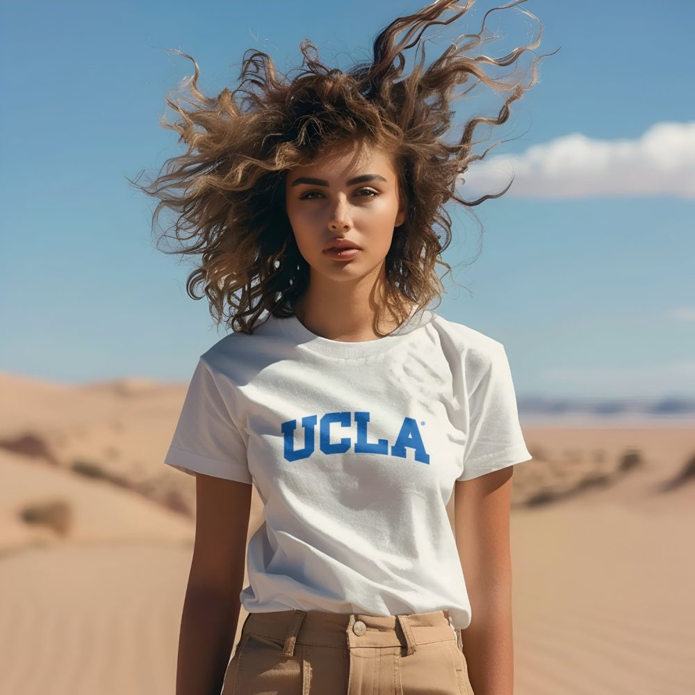 T-shirt Femme UCLA avec un design de UCLA Arc bleu