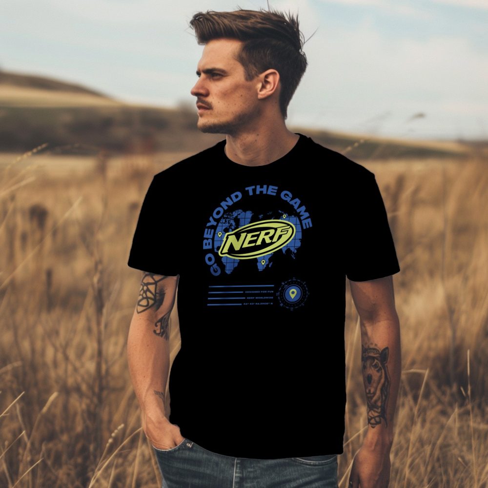 T-shirt Homme Nerf avec un design de Nerf Go Beyond The Game