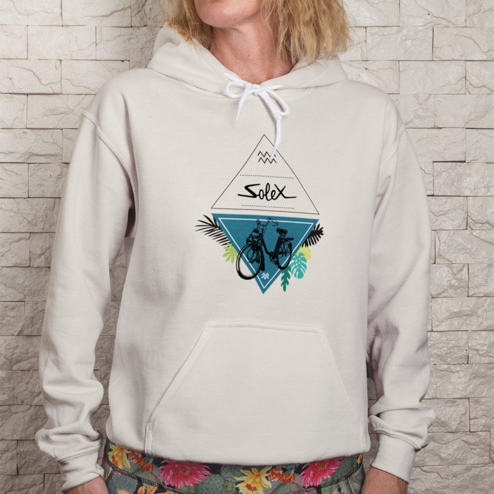 Sweat-shirt à capuche Femme Solex avec un design de Solex Triangles