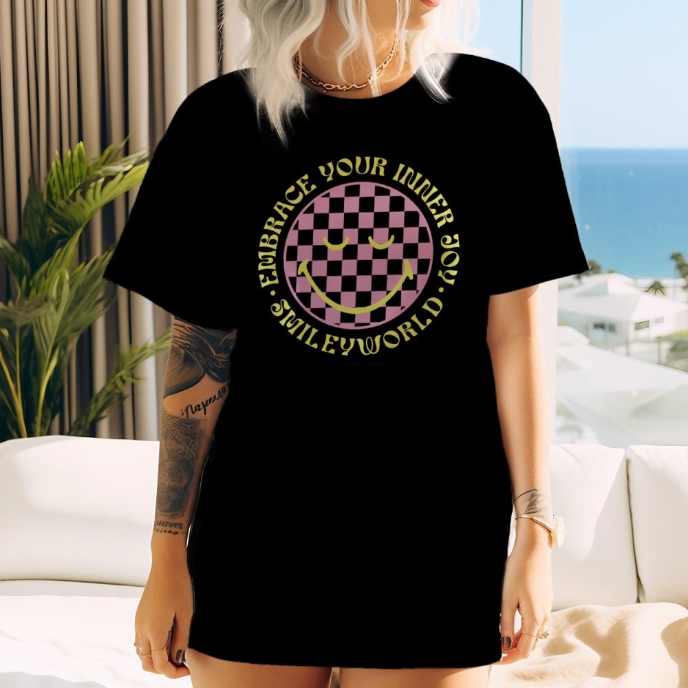 T-shirt oversize coton bio Femme Smiley World avec un design de Smiley World Embrace Your Inner Joy