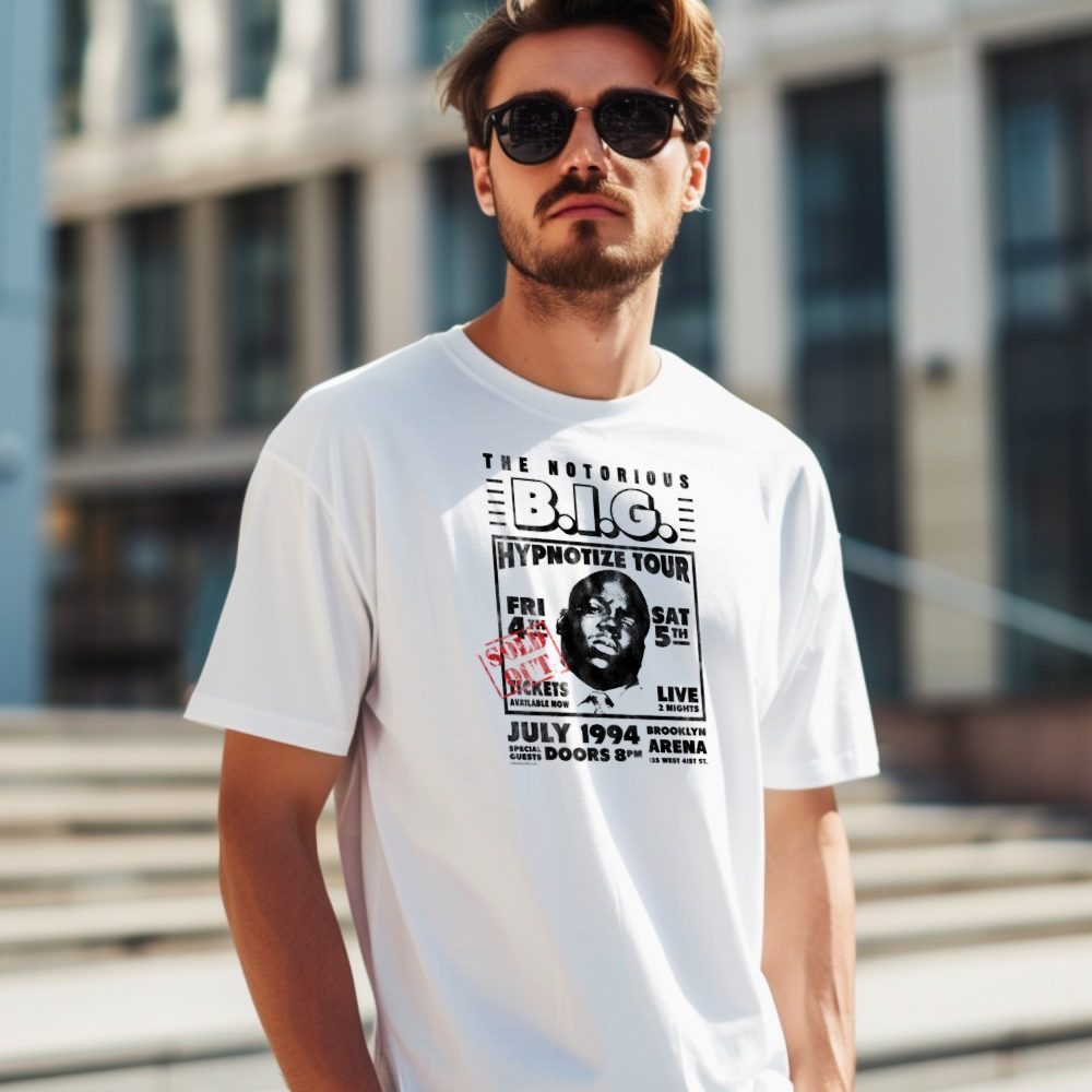 T-shirt Homme The Notorious B.I.G. avec un design de The Notorious B.I.G. Hypnotize Tour noir