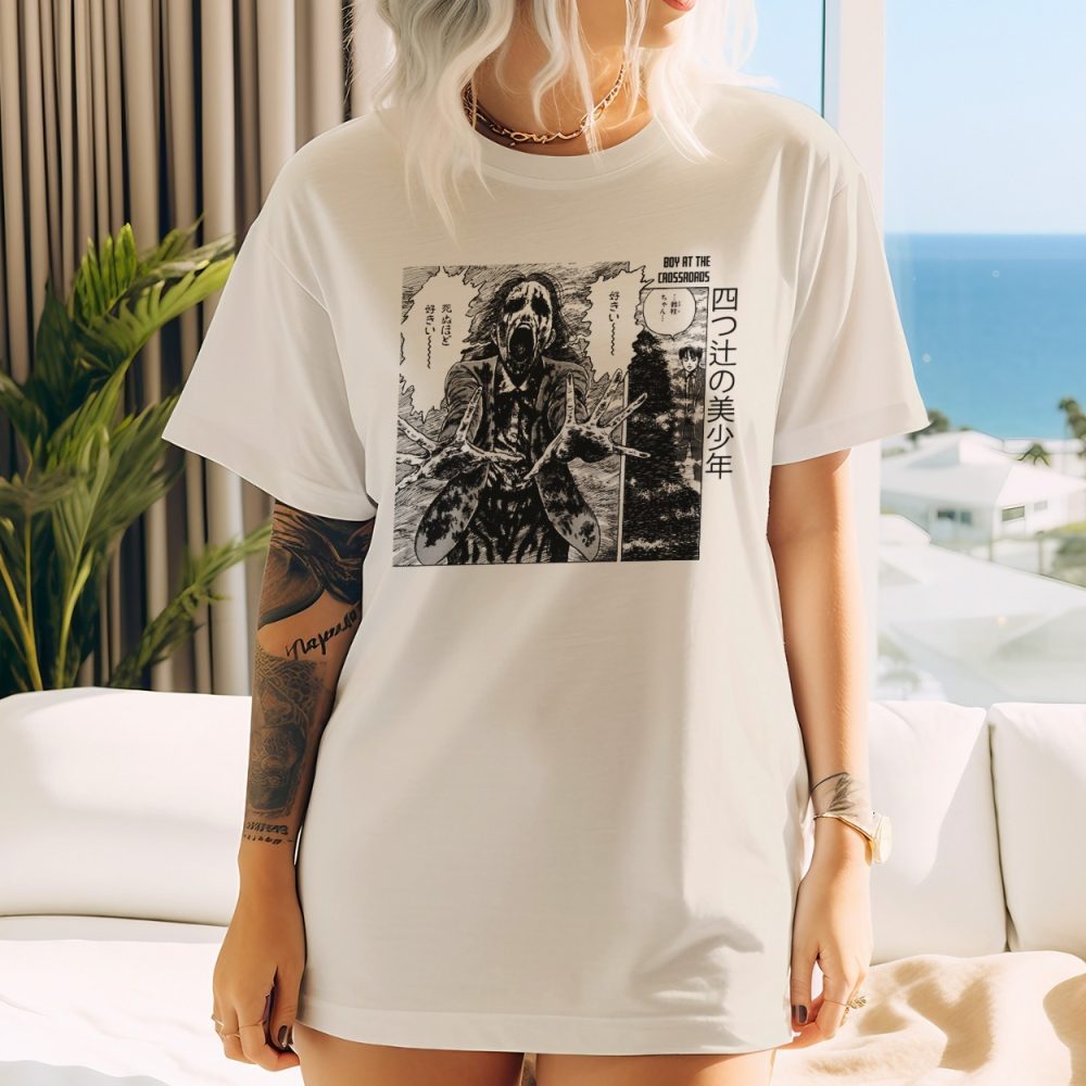 T-shirt bio oversize Femme Junji Ito Collection avec un design de Junji Ito Collection Crossroads