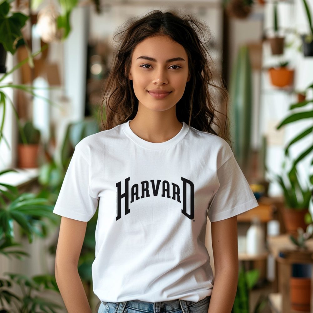 T-shirt Femme Harvard avec un design de Harvard Arc noir